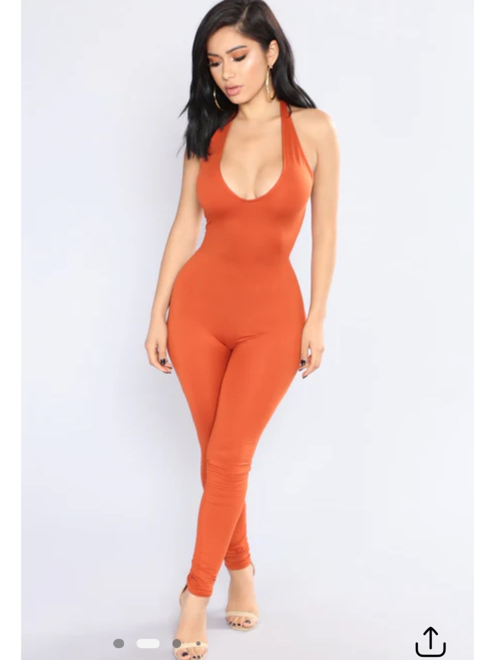NWT Fashion Nova Tokyo Jumpsuit Rust Medium